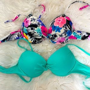2 Padded Bikini Tops
